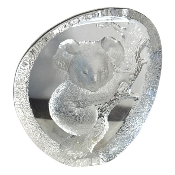 Mats Jonasson Sweden Full Lead Crystal KOALA Bear Sculpture Signed Numbered Art - Picture 9 of 9
